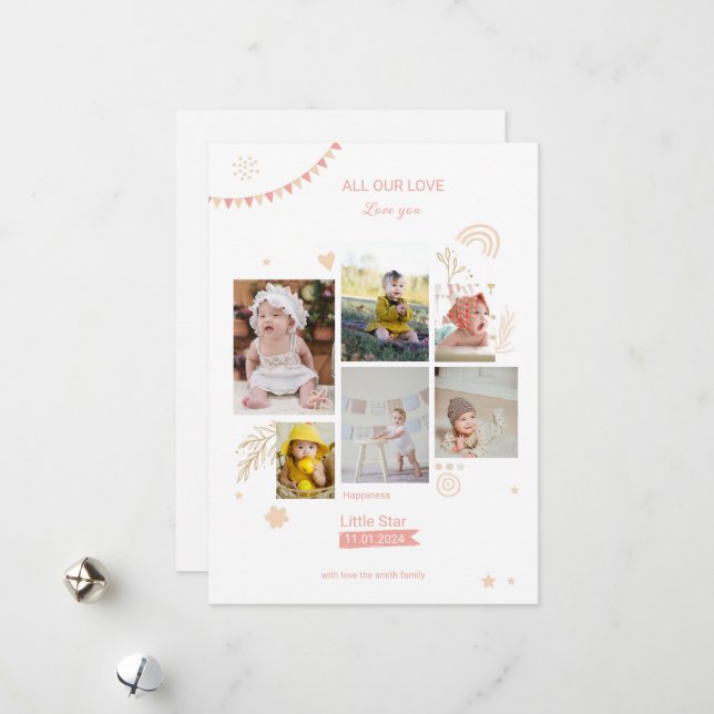 Baby Photo Collage template (Front/Back In Situ)