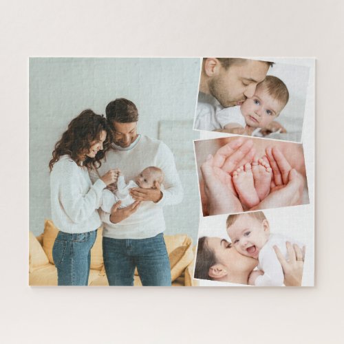 Baby Photo Collage with ZigZag Picture Montage Jigsaw Puzzle