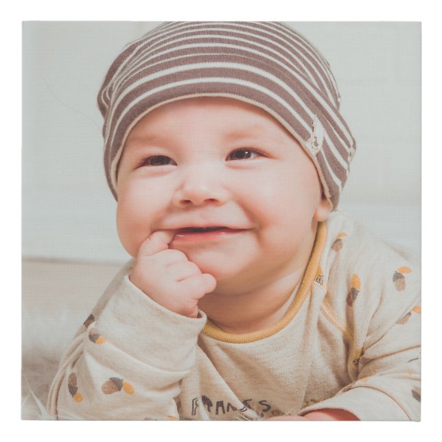 BABY PHOTO CUSTOM  FAUX CANVAS PRINT (Front)