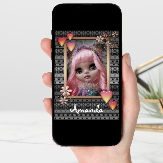 Baby photo dolls, dolls, personalized, hobby annou announcement (Front Digital)