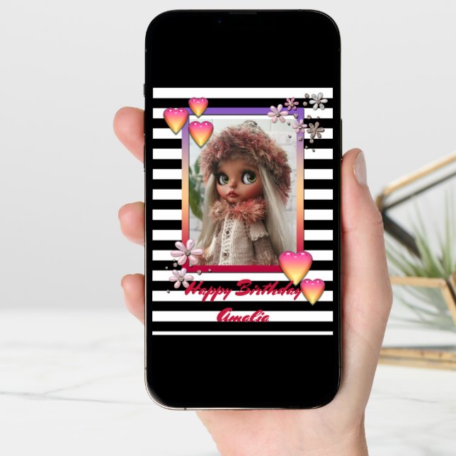 Baby photo dolls, dolls, personalized, hobby announcement (Front Digital)