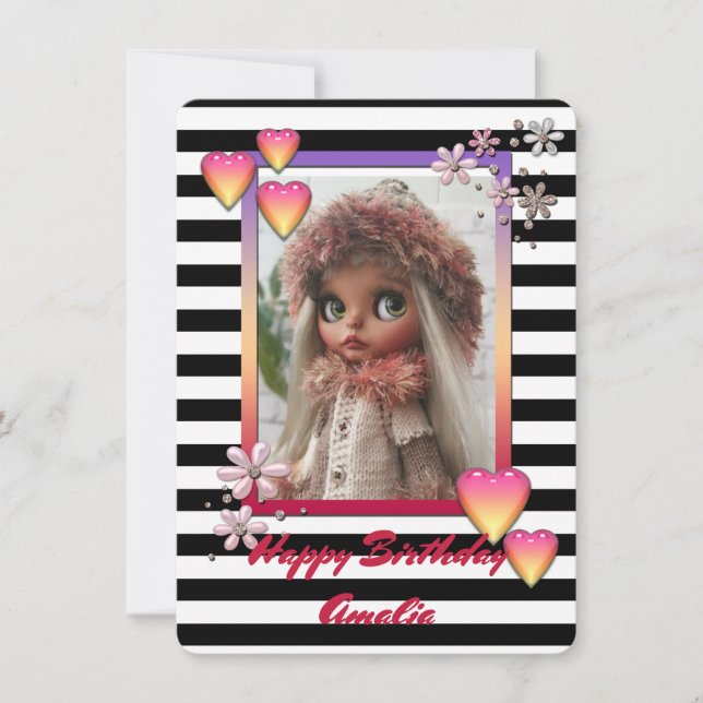 Baby photo dolls, dolls, personalized, hobby announcement (Front)