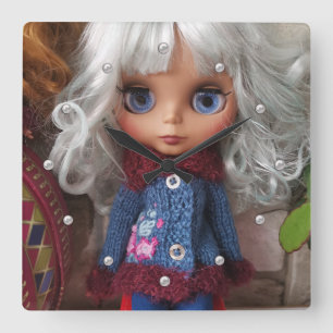 Baby photo dolls, dolls, personalized, hobby square wall clock