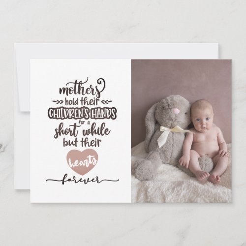 Baby Photo First Mothers Day Holiday Card