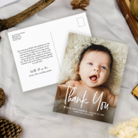 Baby Photo Handlettering Thank you Modern Birth