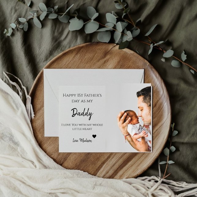 Baby Photo Happy first father's day i love you Card (Creator Uploaded)
