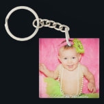 Baby Photo Keepsake Keychain<br><div class="desc">Baby photo keepsake- change place holder photo to a picture of your own child.</div>