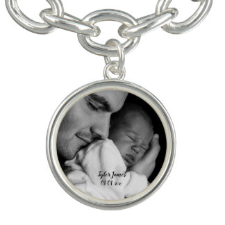 Baby Photo Keepsake Personalized Charm Bracelet