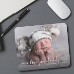 Baby Photo Love You Daddy Mouse Pad<br><div class="desc">Single photo template for Dad with baby photo and I love you Daddy typography. Easily change the template to your own baby name and birth date. A beautiful gift for new Dad's. Baby Photo Love You Daddy Mouse Pad</div>