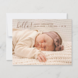 Baby Photo Modern Birth 3 Photo Announcement