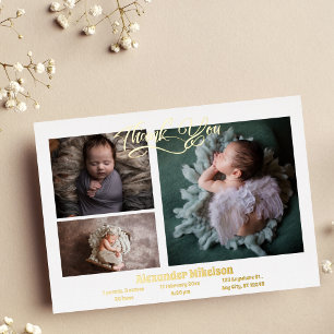 Baby Photo Modern Birth Announcement