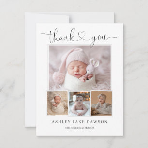 Baby Photo Modern Birth Announcement Card