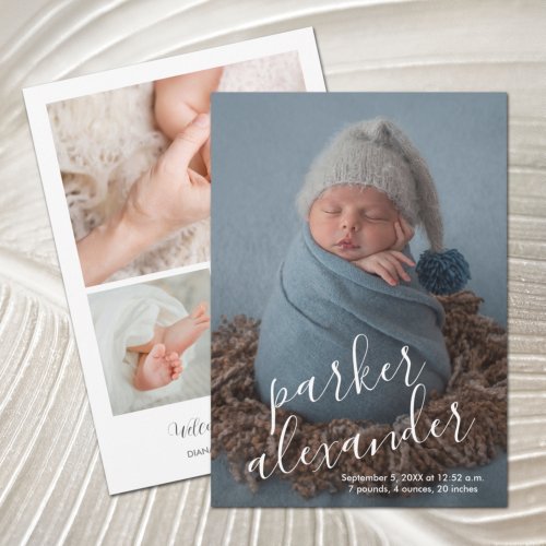 Baby Photo Modern Birth Announcements