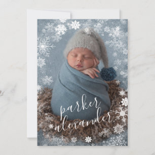 Baby Photo Modern Birth Announcements