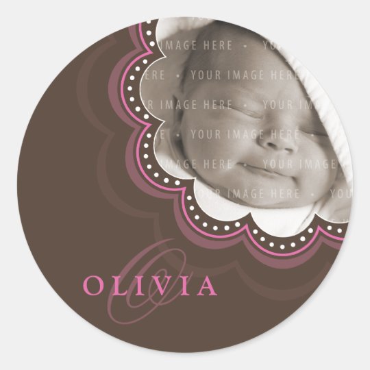 BABY PHOTO NAME STICKER :: sweet bloom 7
