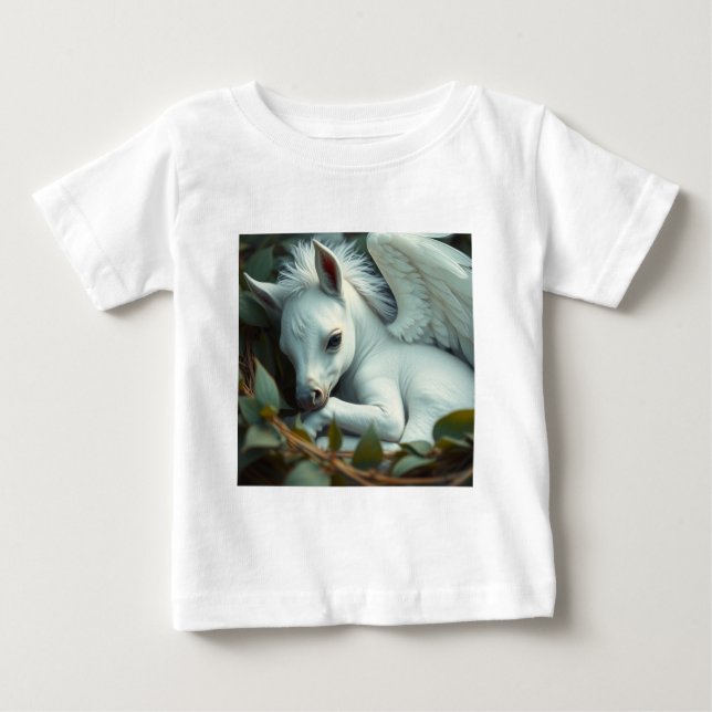 Baby Photo of Newborn Pegasus Baby T-Shirt (Front)