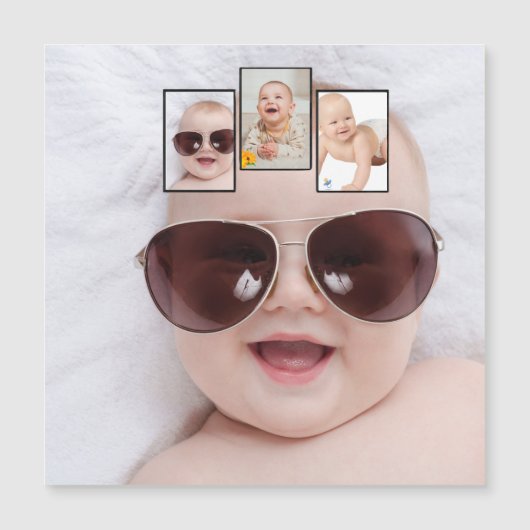 Baby Photo Picture Montage Magnet (Front)