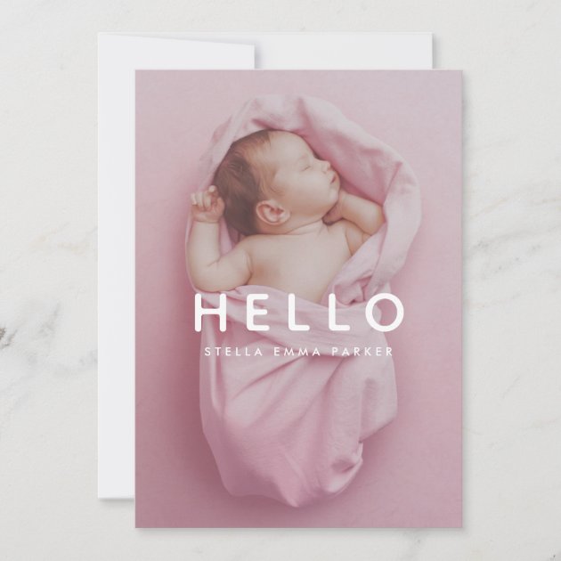 simple birth announcement