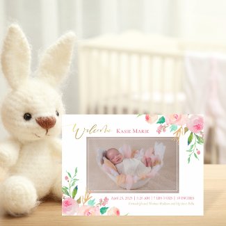 Baby Photo Spring Elegant Floral Birth