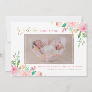 Baby Photo Spring Elegant Floral Birth