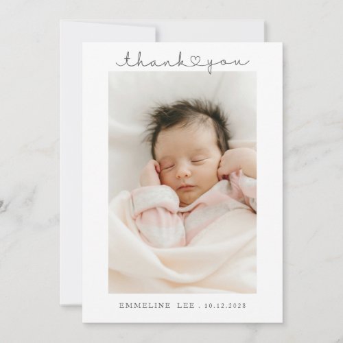 Baby Photo Thank You Birth  Announcement