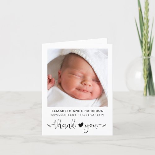 Baby Photo Thank You Birth Announcement