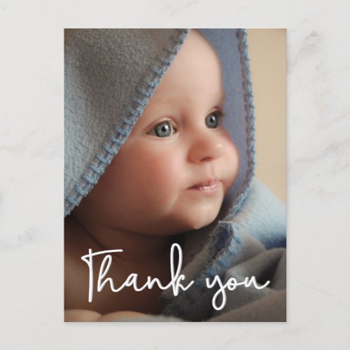Baby Photo THANK YOU Birth Announcement Vertical
