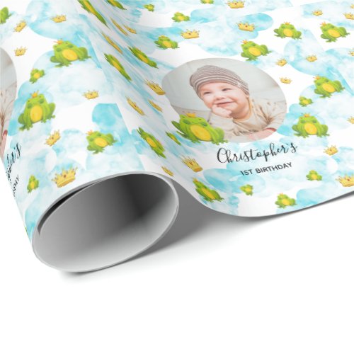 Baby Photo Watercolor Cute Wrapping Paper