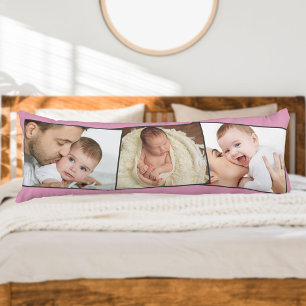 Baby Photo ZigZag Picture Montage Personalized Body Pillow