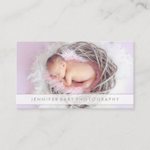 Baby Photography Overlay Newborn Business Card