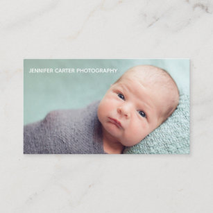 Baby Photography Studio Minimalist Photo Seafoam Business Card