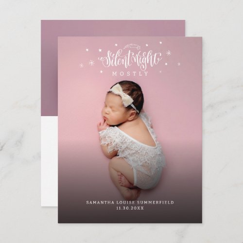 Baby Photos Christmas Holiday Birth Announcement