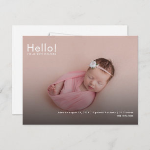 Baby Photos Name Custom Birth Announcement