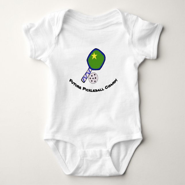 Baby Pickleball body suit Baby Bodysuit (Front)