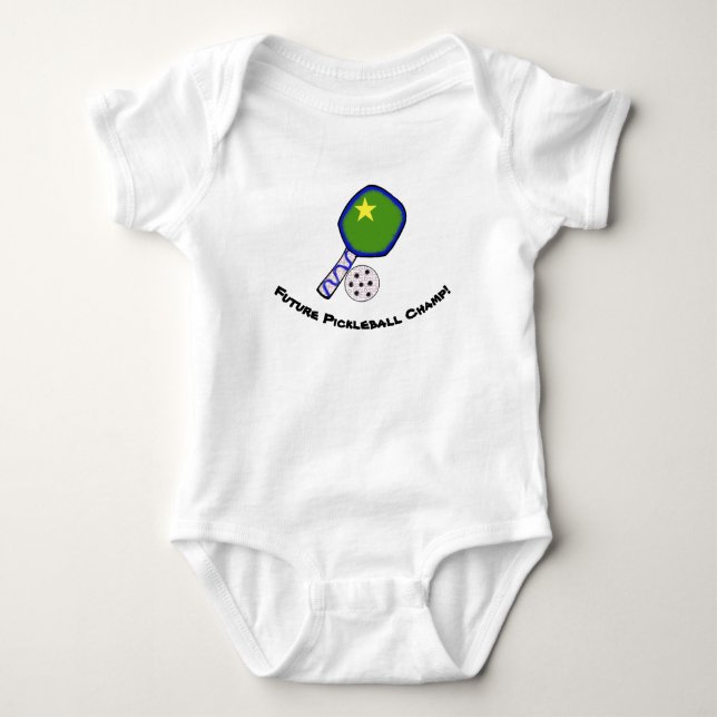 Baby Pickleball body suit Bodysuit (Front)