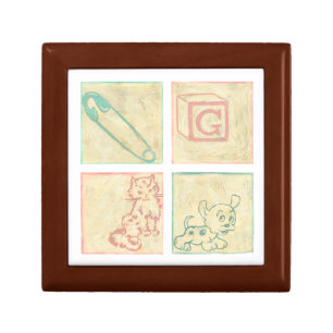Baby Picture Blocks by Chariklia Zarris Keepsake Box
