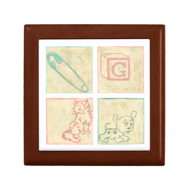Baby Picture Blocks by Chariklia Zarris Keepsake Box (Front)