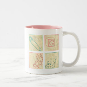 Baby Picture Blocks by Chariklia Zarris Two-Tone Coffee Mug