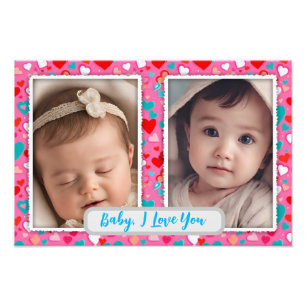 Baby Picture Frame, Photo Collage Keepsake Print