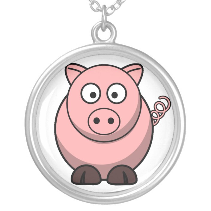 Baby Pig Cartoon Necklace | Zazzle.com