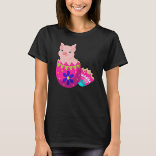 Baby Pig Hatching From Easter Egg Easter Day T-Shirt
