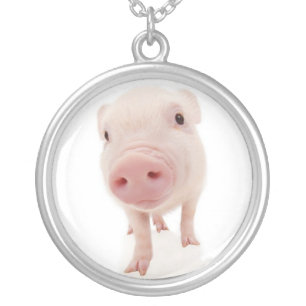 Baby Pig Piglet Necklace