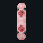Baby Piglet Skateboard Pink - Smile<br><div class="desc">Little Baby Piglet MIGNED Painting</div>