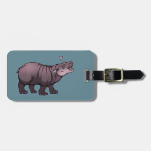 Baby Pigmy Hippo Luggage Tag