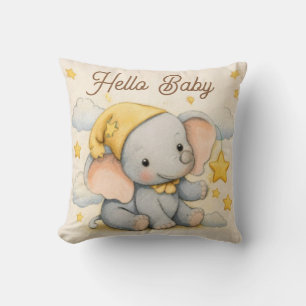 Baby Pillow Cute Elephant Nursery Cushion Gift