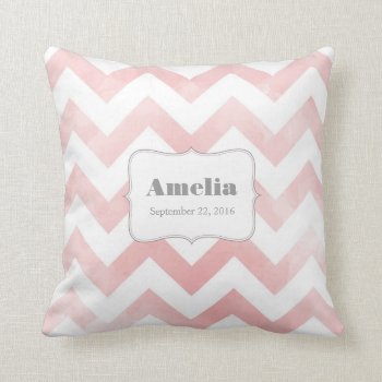 Baby Pillow - Pink Chevron Pattern by charmingink at Zazzle
