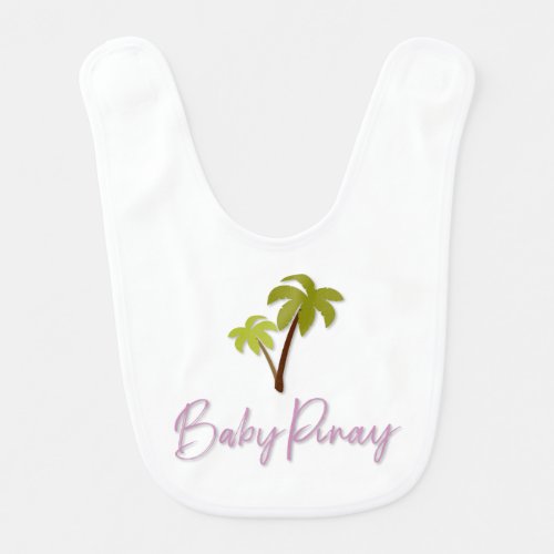 Baby Pinay with Palm Tree Baby Bib