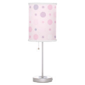 Baby Pink and Purple Polka dots Pattern Table Lamp (Right)