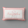 Baby Pink and White Monogram Name Keepsake Pillow