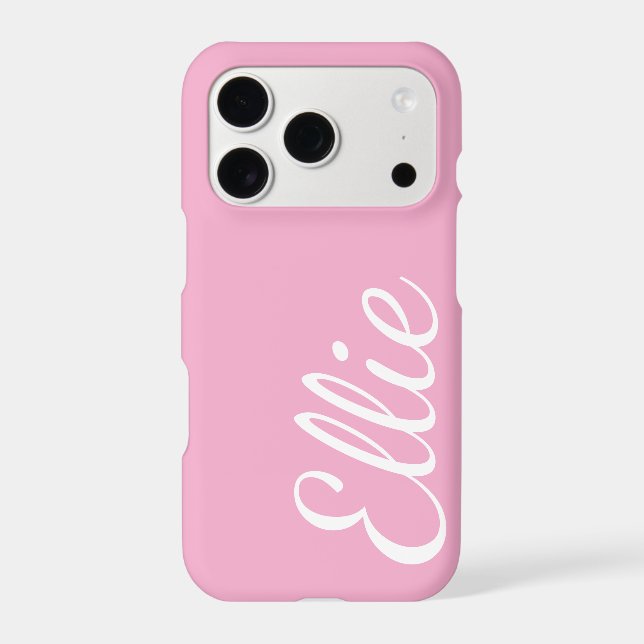 Baby Pink Bliss | Custom Name Cursive Script Case-Mate iPhone Case (Back)
